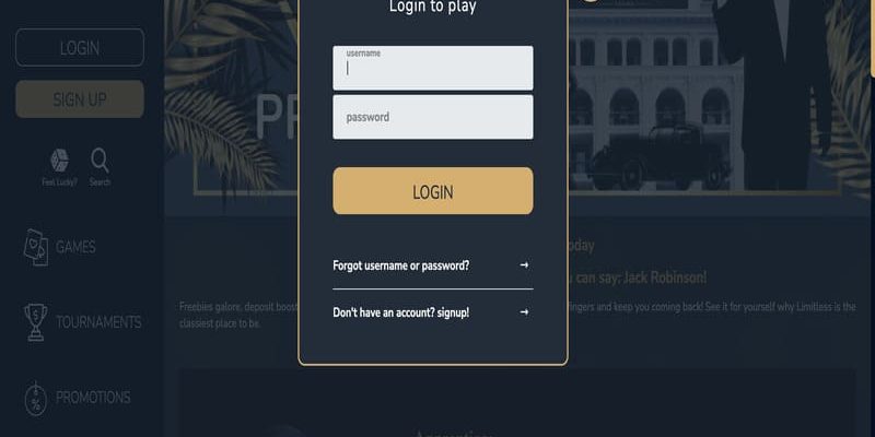 Limitless Casino Login