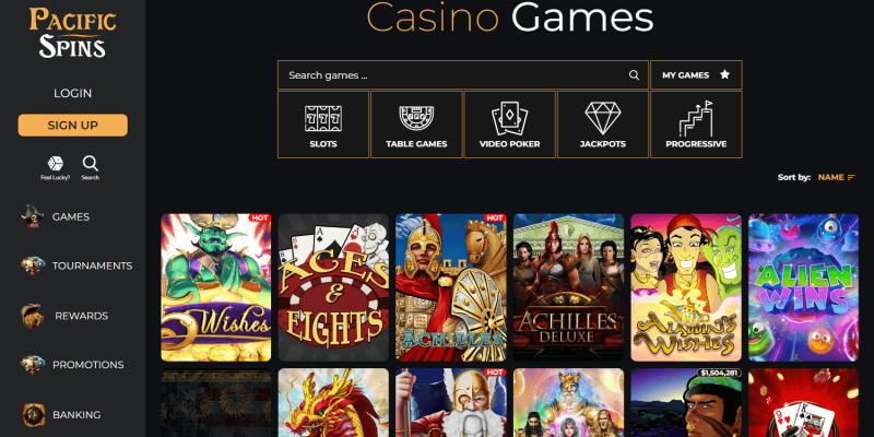 Pacific Spins Casino Login