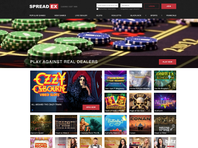 Spreadex Casino login